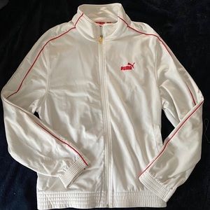 Men’s Puma white with red piping jacket